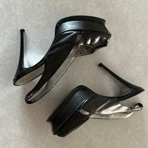 Paten Leather Platform Heels